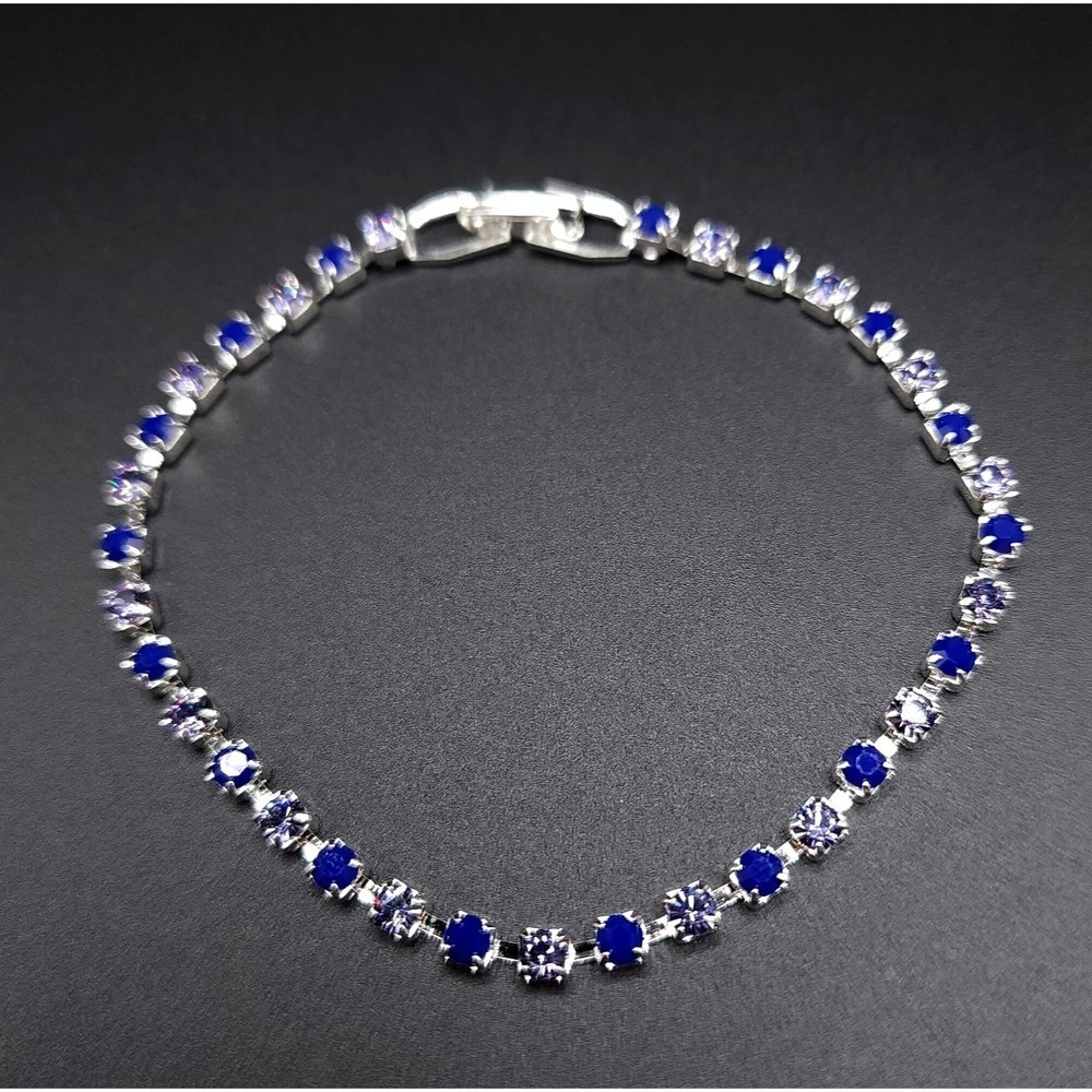 Swarovski Crystal Blue Lavender Tennis Bracelet
